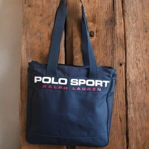 Polo Sport Ralph Lauren Monogram Nylon   Messenger Tote Bag